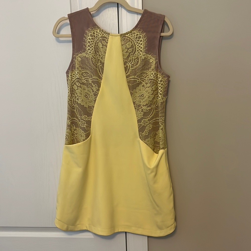 Gianni Bini Yellow Semi Formal Dress - Size Small